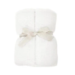 Charmante Luxe Faux Fur Baby Blanket -White(Luxe Faux Fur Baby Blanket White) -Mon Ami Toys Store BK1003