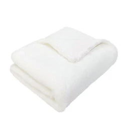Charmante Luxe Faux Fur Baby Blanket -White(Luxe Faux Fur Baby Blanket White)