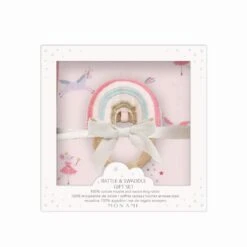 Chateau Magique Swaddle & Rainbow Rattle Gift Set(Chateau Magique Swaddle Rainbow Rattle Gift Set)