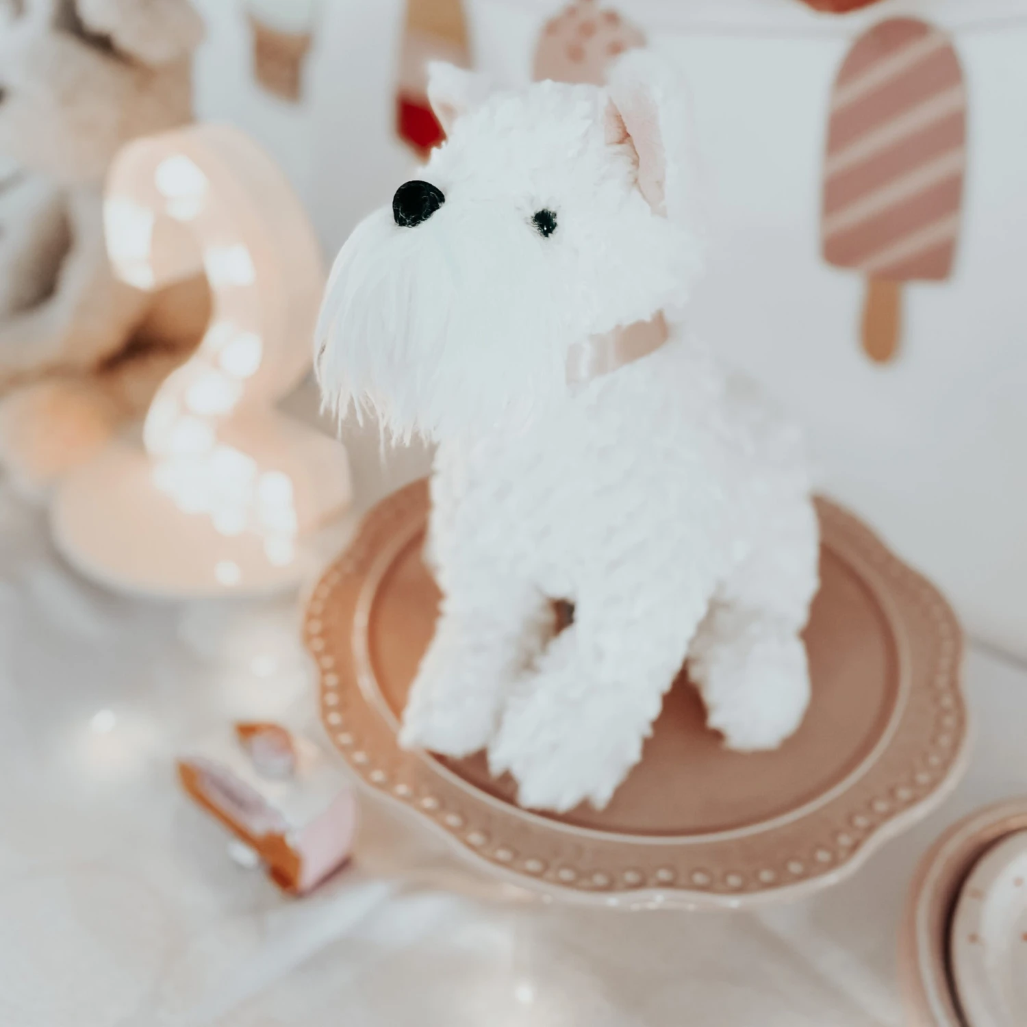 Wes Cream Westie Dog Plush Toy(89720) 4 Wes Cream Westie Dog Plush Toy(89720) - Image 2
