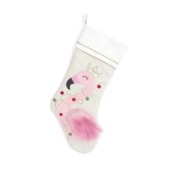 Festive Flamingo Stocking(Festive Flamingo Stocking Linen)