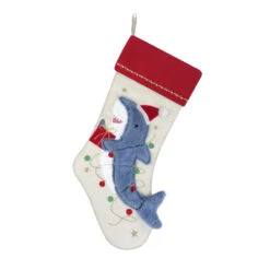Santa Shark Stocking(Santa Shark Stocking Linen)